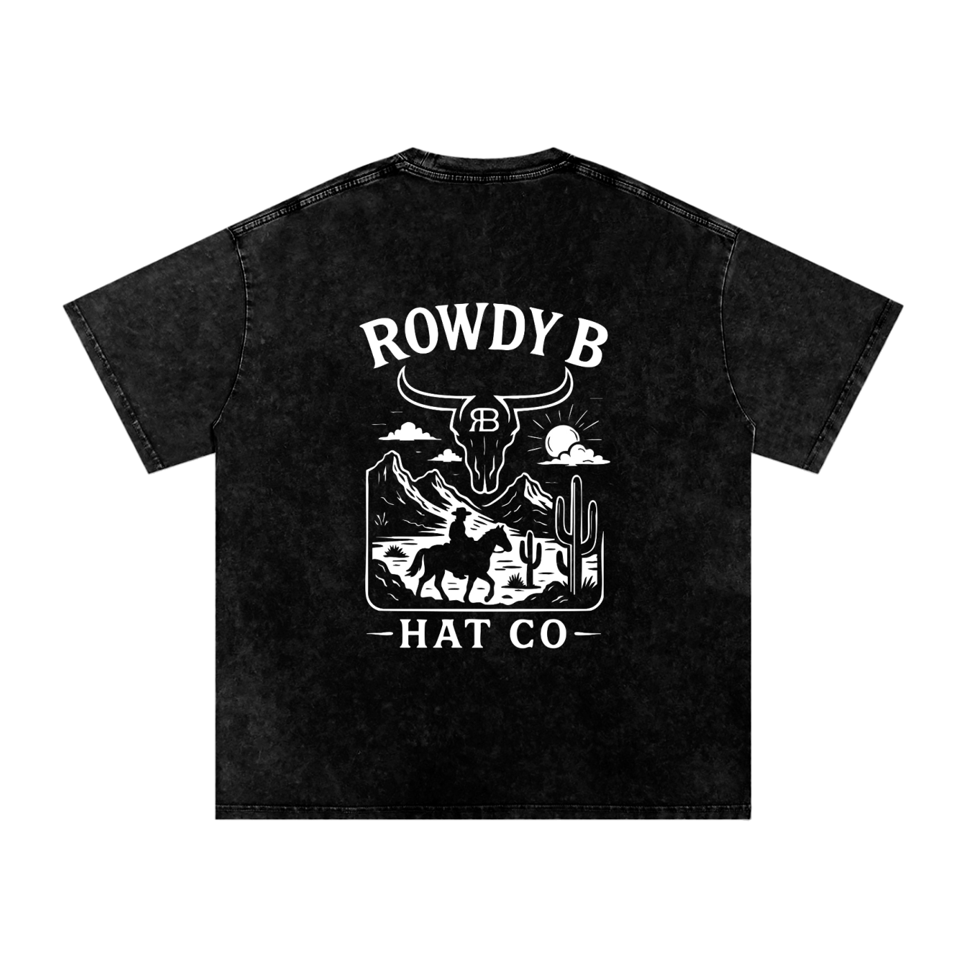 Distressed Tee Black/White | RWDY