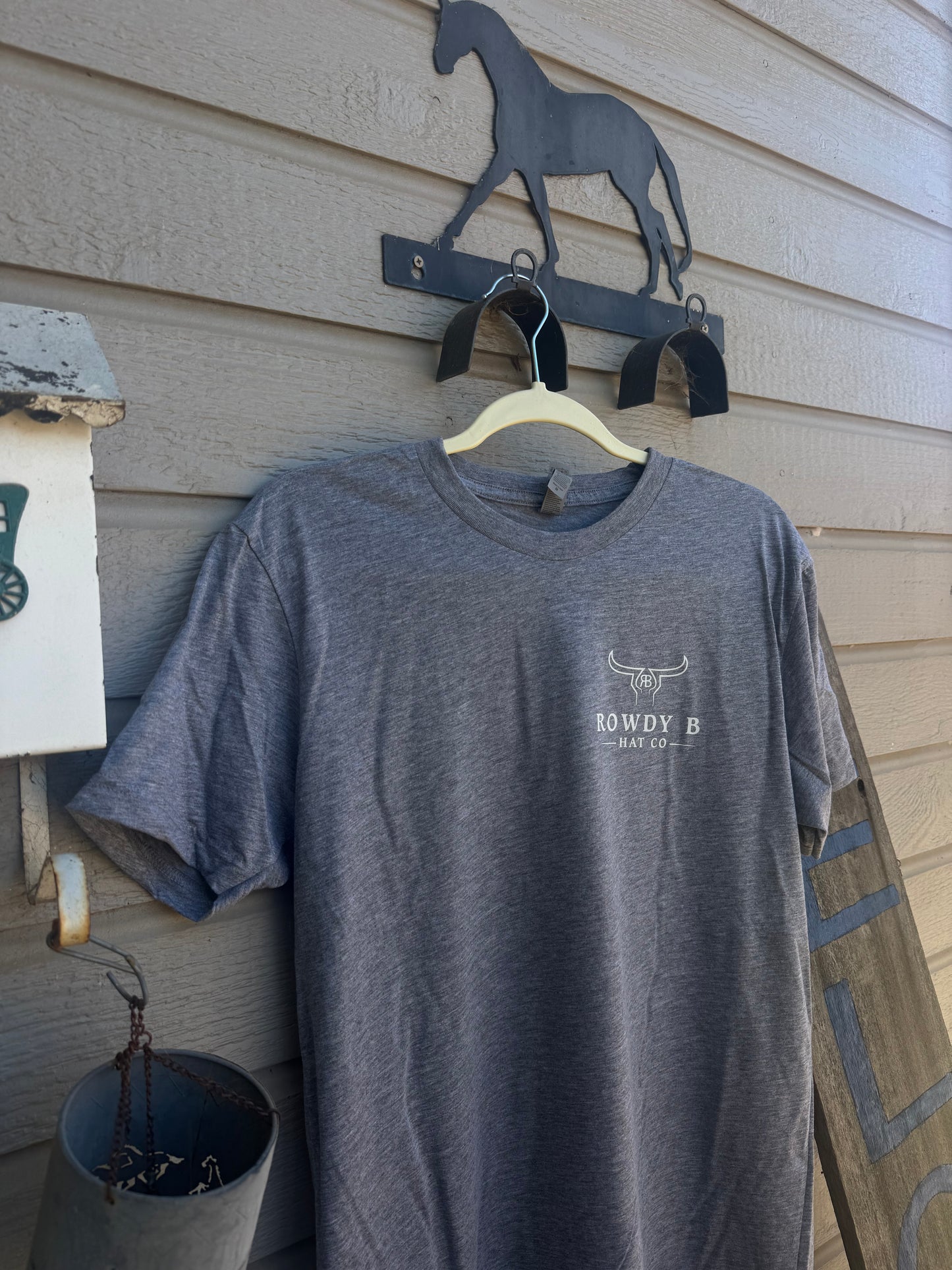 Saddle Up Tee Grey